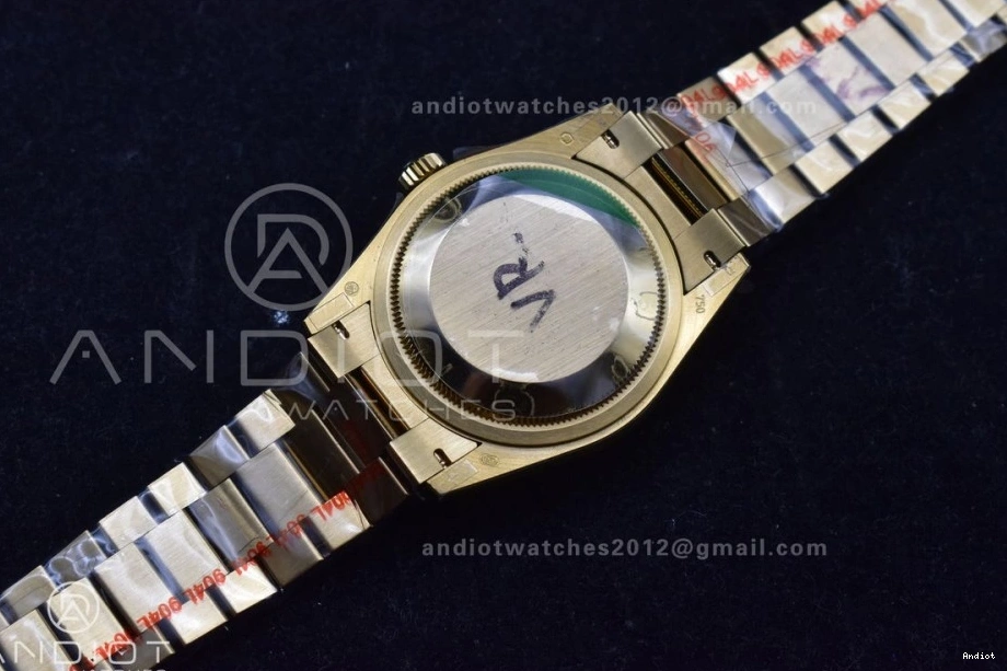 Best Gold President 694 DayDate Diamond Steel YG Stick vr3255 (Gain Dial Edition 36 Durable Weight) with QF V5 Bracelet 904L on 0713